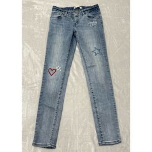 Levis Girls 710‎ Super Skinny Jeans Size 12 Regular Embellished Denim